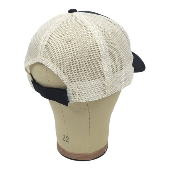 Omega Motion Mesh Strapback Cap Trucker Hat Vitronic Black White - Picture 9 of 12